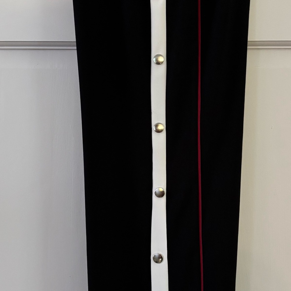 Bar III Black red white joggers size extra small.
